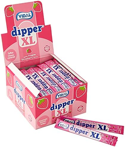 Vidal Dipper XL Candy Soft Chewable Strawberry Flavor Pink Pack of 100