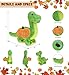DolliBu Super Soft Green Dinosaur Stuffed Animal with Pumpkin Plush Decor - Dinosaur Pumpkin Plush Animal for Fall, Halloween and Thanksgiving, Pumpkin Plush Toy for Baby, Kids, Adults - 10 Inches