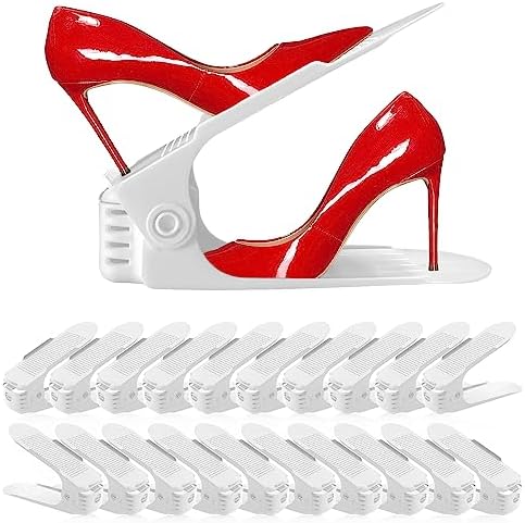Shoe Slots Organizer 20 Pack - Shoe Stackers, Space Savers 50%, 4...