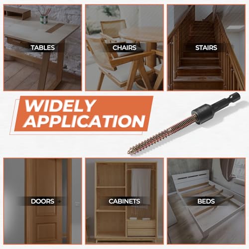 Image of 16PCS 1 /4 inch-20 x 3 Hanger Bolts Kit & 1PCS 1 /4 inch-20 Hanger Bolt Driver with 1 /4 Hex Shank,Double-Headed Screws,Self-Tapping Screw,Wood Dowel Screw,Suitable for Assembling Furniture (Pack of 3)