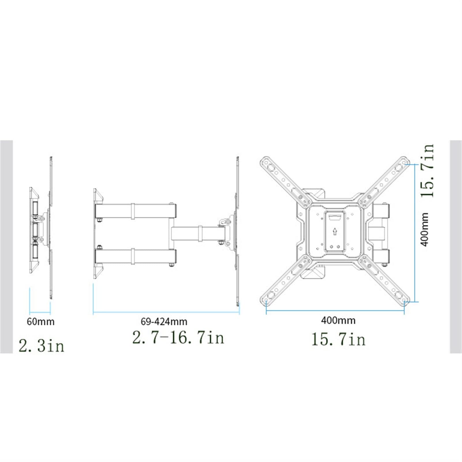 Supporto TV Montaggio a Parete TV Raccolto di Montaggio a casa LCD T. Vs Hanger Office Conference Room Telescopic Ruoting Universal TV Visualizza parentesi ''26-55''inch Staffa per TV