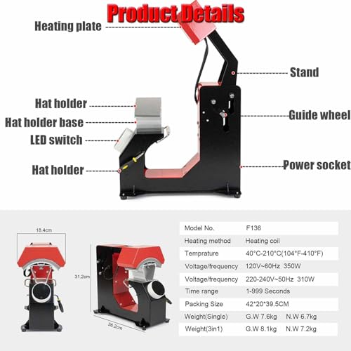 Heat Press Cap Hat Sublimation Machine miniatura 4