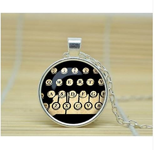 Typewriter Keys Necklace - Typewriter Key Jewelry - Old School Writing - Gift for Writer - Administrative Assistant - Secretary (3)