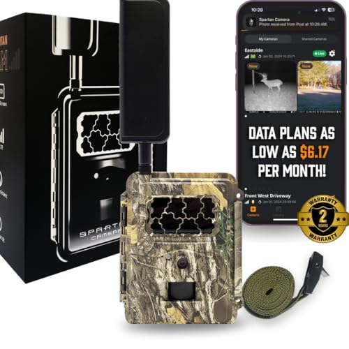 Spartan Gocam 4G LTE Trail Camera, AT&T Certified, Remotely Update Camera Settings, Fully Configurable via App, HD Video, HD Photo, Blackout Flash, Hunting, Security, Surveillance, Realtree® Edge - Spartan Camera