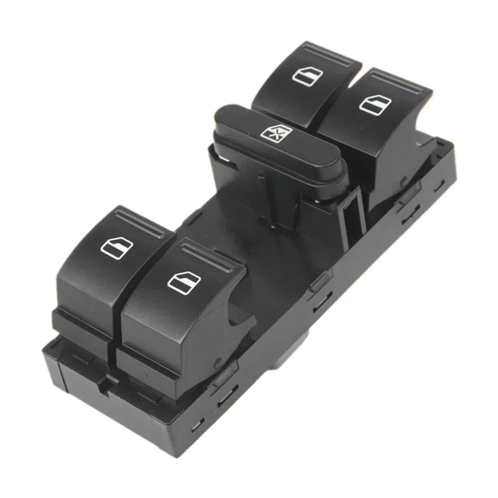 Lhdktee for VW for Jetta for Tiguan for Golf for GTI Electric Power Window Switch Red 1K4959857 5ND959857 5K4959857 Car Window Handle(Driver)