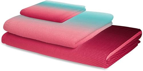 Miniatura 2 de Gradient Teal Bath Towels for Bathroom Set - Luxury Towels Gifts for Women,Quick Dry Beach Kitchen Hand Hair Face Yoga Workout Gym Towel and Dish