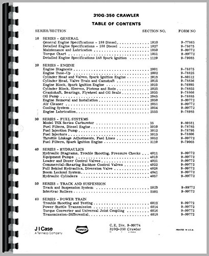Case 310E Crawler Service Manual      Plastic Comb