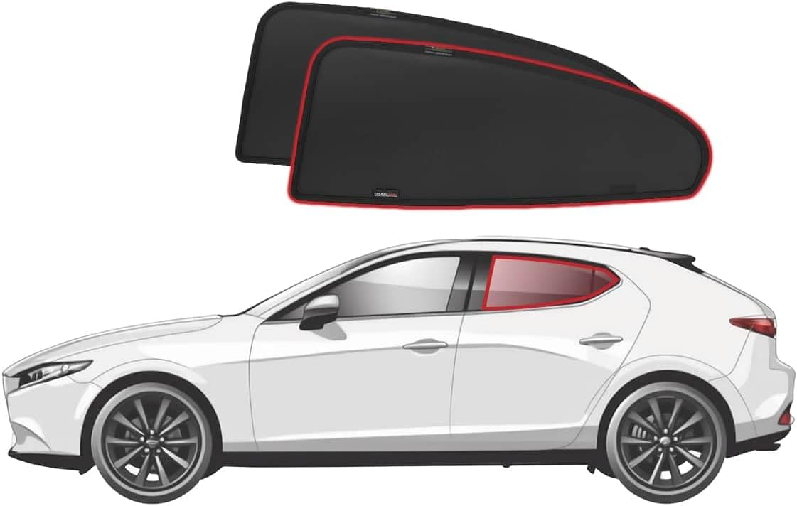 Snap Shades for Mazda 3 Hatchback 4th Generation Car Rear Window Shades (BP; 2019-Present)