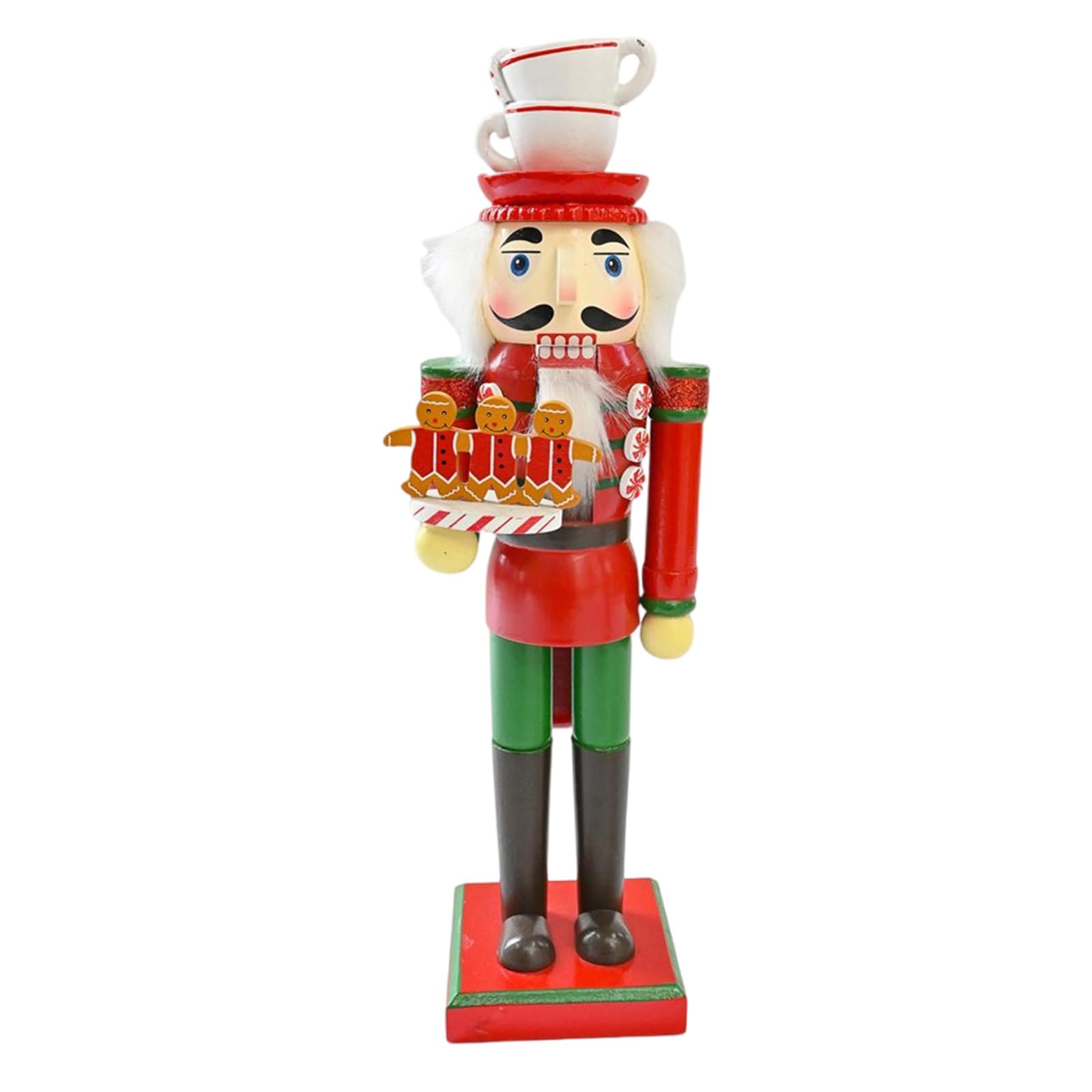 Tsophreniq Holiday Wood Nutcrackers Soldier Traditional Soldier Nutcrackers Ornament Wood Christmas Holiday Homes Decoration Seasonal Tabletop Display