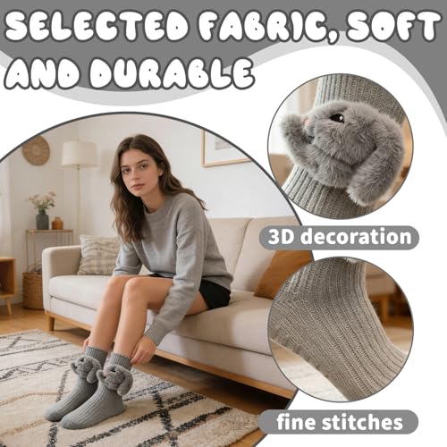 Image of 3D Knit Animal Socks,Cute Hug Hug Socks with Funny Animal Design,Non-Slip Animal Feet Socks for Women Gifts
