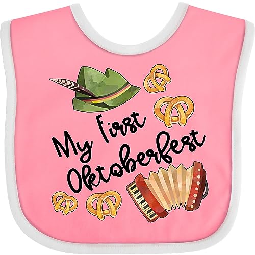 inktastic My 1st Oktoberfest Green Hat Accordion and Pretzels Baby Bib