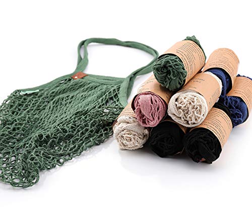 Rockimpact 12-Pack Reusable Net Mesh Shopping Bags With Long Handles - Multicolor #TOP1