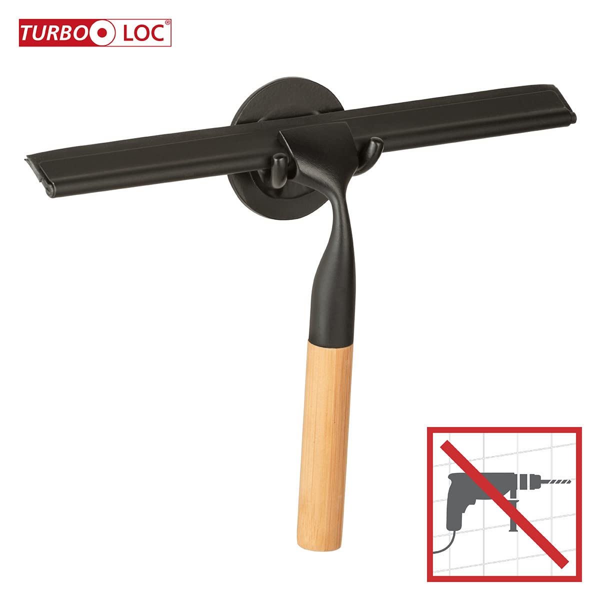 WENKO Turbo-Loc® bambusowa myjka łazienkowa z bambusa i stali nierdzewnej