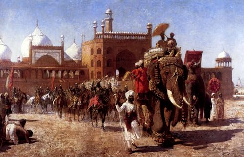 XcBAIHOUD Reproducción de lienzo Lienzo con Imagen Impresion Lienzo il regno di Shah Jehan di Edwin Lord Weeks para Decoración de Paredes 60x90cm