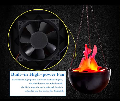 3D Fake Fire Flame Hanging Lamp Decoration,110V Artificial Flickering Flame Campfire 3D Decorative Night Light Realistic Torch Light Table Lamp Stage Effect Light For Christmas Party Festival Decor #TOP1