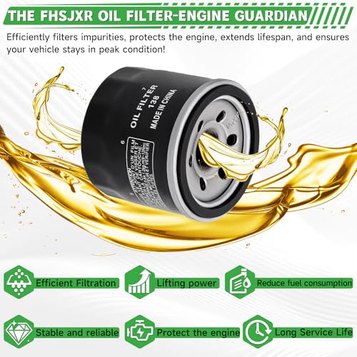 Image of Oil Filter Compatible with Arctic Cat 400 350 500 450 550 650 700 1000 H1 TRV TBX Alterra Prowler Wildcat Aprilia RSV4 Tuono V4 660 Kymco MXU UXV 450I Replace 0436-146(2 PCS)