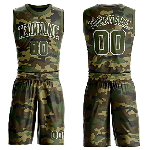 Camo Basketball Jerseys Suits for Men Women