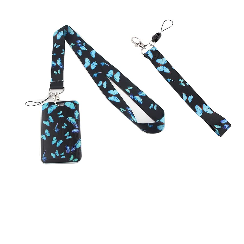 Micandle Llavero De Muñeca De Moda Para Mujer, Llavero Corto Con Cordón Para Llaves De Automóvil, Muñecas De Moda, Azul Hibisco Floral
