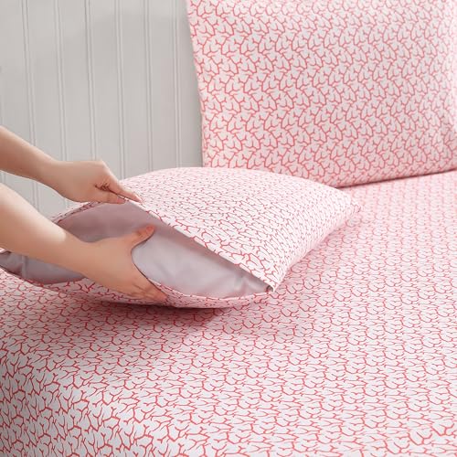 Drap King microfibre Elite Home Hôtel anti-plis corail brûlé