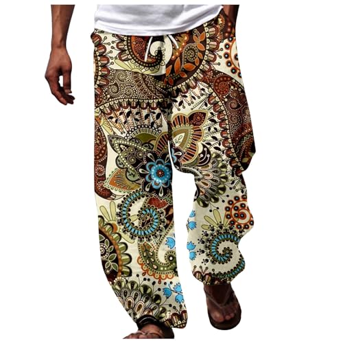 Pantalones africanos dashiki casuales de hombre ropa tradicional ankara floral para playa