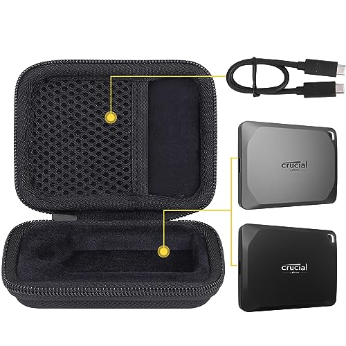 Aenllosi Hard Carrying Case Compatible with Crucial X9 / X9 Pro / X10 Pro 1TB/2TB/4TB Portable SSD,USB 3.2 External Solid State Drive & USB Cable Organizer(Case Only) - Image 3