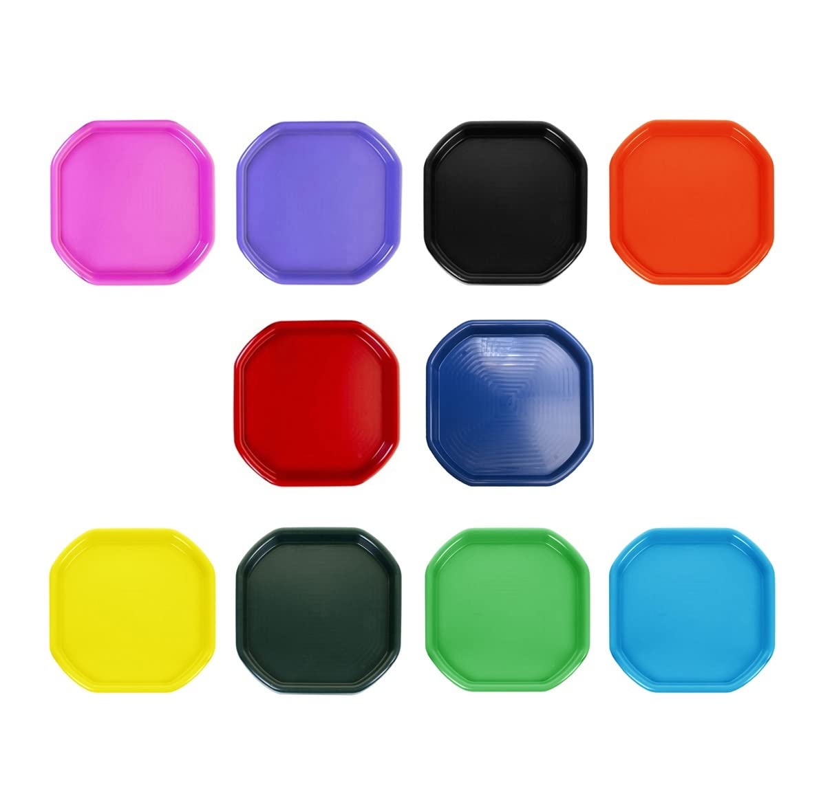 𝐒𝐞𝐭 𝐎𝐟 𝟐 – Small 70cm x 70cm Tuff Spot Trays for Messy Play, Sand and Water Activities, Cement Mixing, Plaster Work, Gardening, Outdoor Games, and Creative DIY Projects (Random)