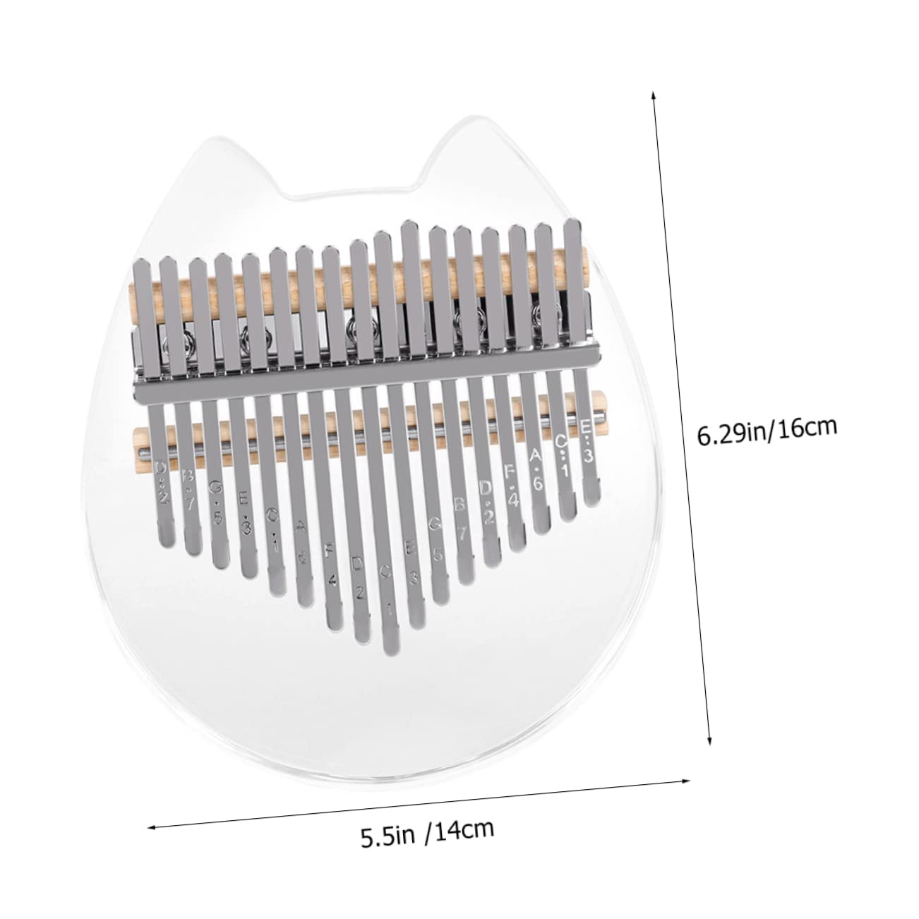 GOOHOCHY Portable 17-tone Crystal Thumb Piano Kalimba Box and Beginner-friendly