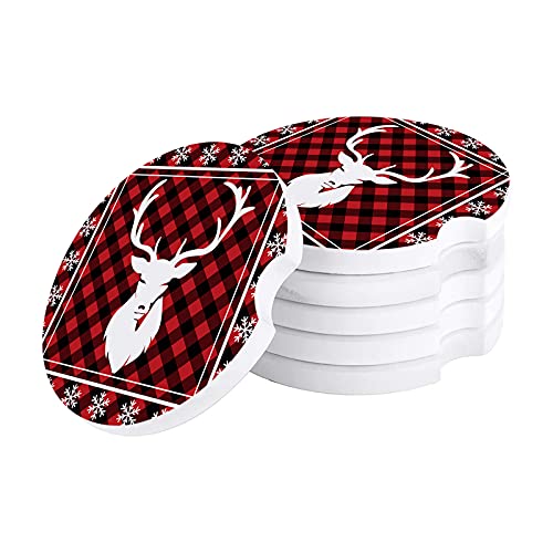 Portavasos para automóvil cerámico absorbente 2 piezas 2.56 in miniatura 2
