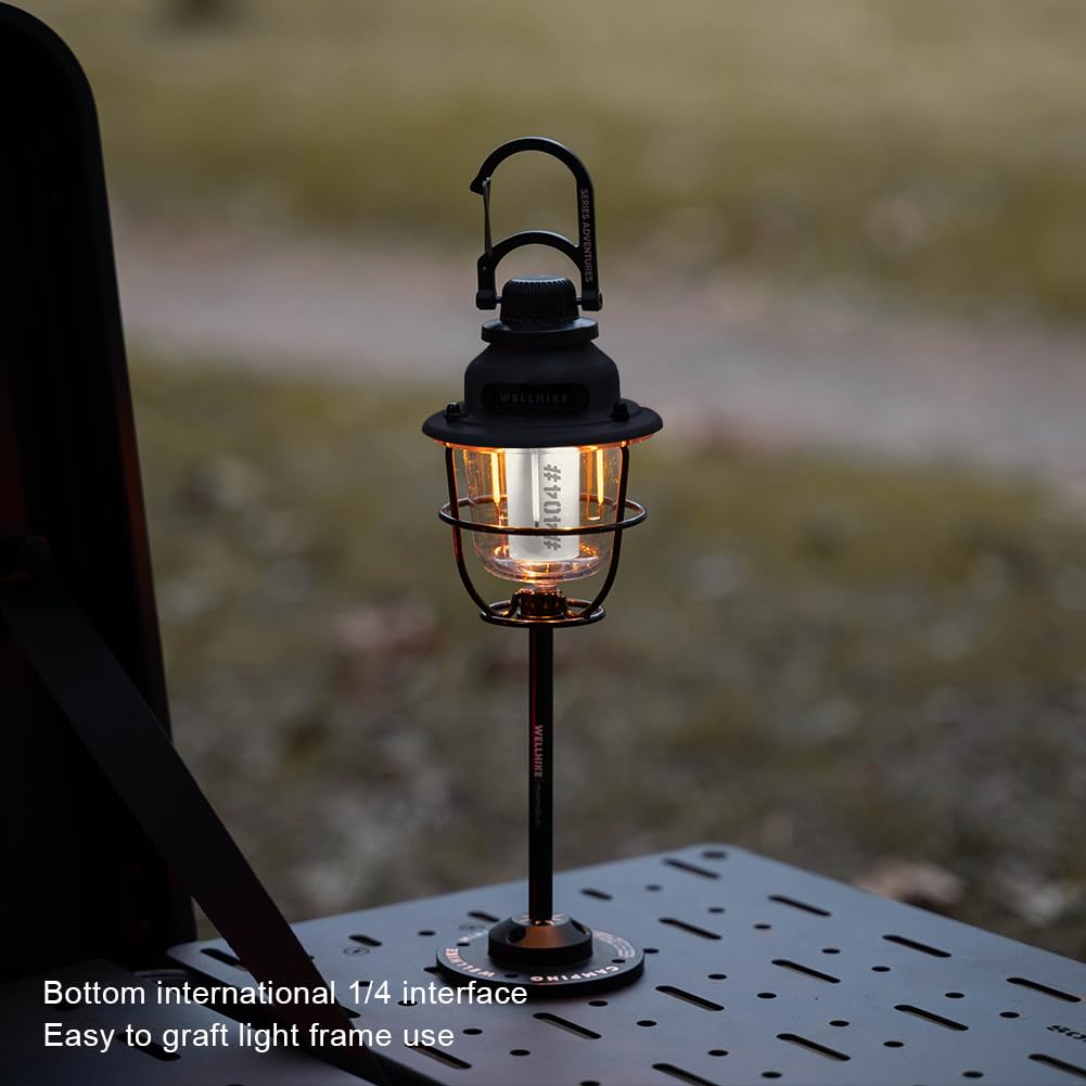Latarnia kempingowa LED, bezstopniowe ściemnianie, 30 godzin, czas pracy typu C, ładowalna do lamp do użytku na zewnątrz