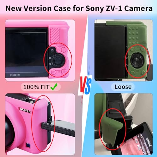 Funda protectora para cámara Sony ZV-1 silicona rosa miniatura 2