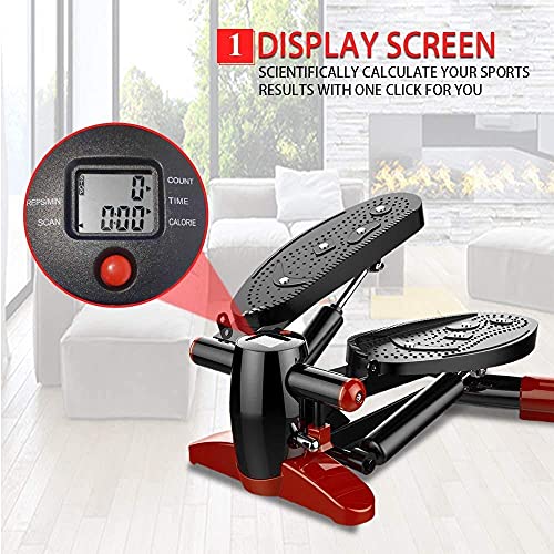 RsFiL Fitness Stair Stepper Mini Stepper Step Fitness Machines Adjustable Stair Stepper With Resistance Bands LCD Display Fitness Exercise Machine Indoor Workout - Image 6