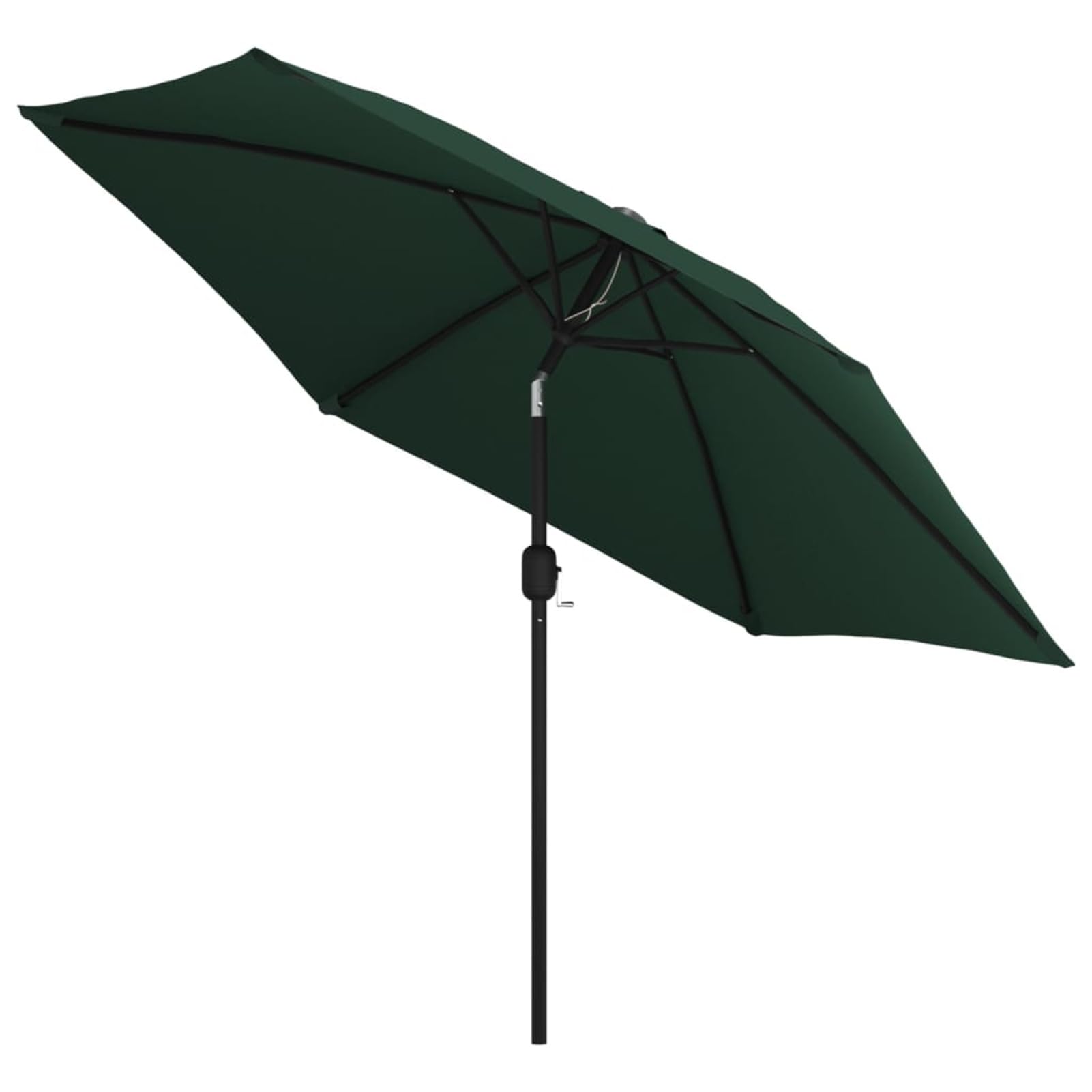 Homgoday Sombrilla voladiza de jardín con LED Verde Sombrilla Terraza Exterior, Sombrilla Jardín Grande Orientable Jardín Parasol Balcón