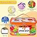 Upgraded 6 Pack Clear Toy Storage Bag - with Name Tag Manual Pocket, Transparent PVC Toy Organizer Case with Zipper for Board Game, Building Block, Puzzle, Large Capacity for Kids Ages 6+ (Colorful)