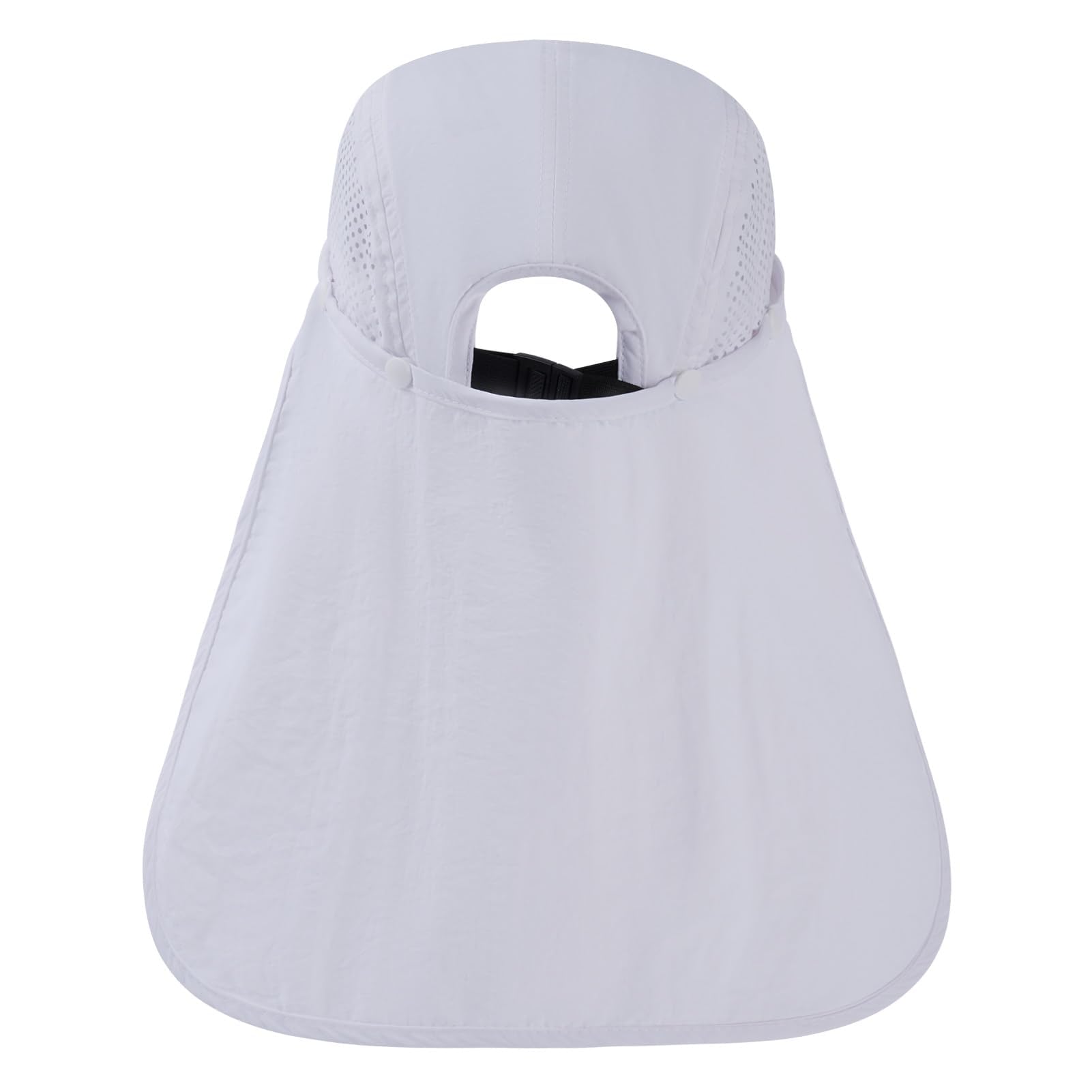 BASSDASH UPF 50+ Foldable Fishing Hat Baseball Cap with Removable Neck Flap Portable for Men Women Golf Hiking