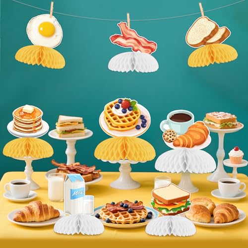 Décoration anniversaire petit déjeuner sans plastique 8 centres de table - 4