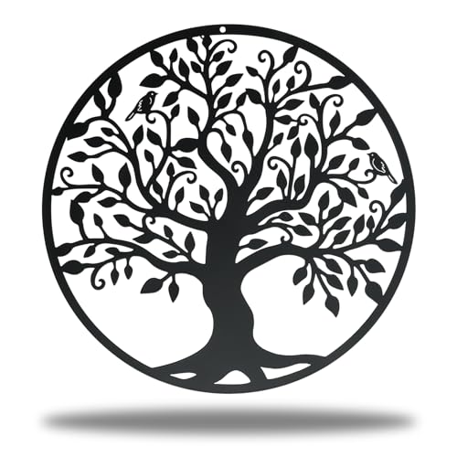 bowarepro Árbol de la vida de metal, decoración de pared, silueta...