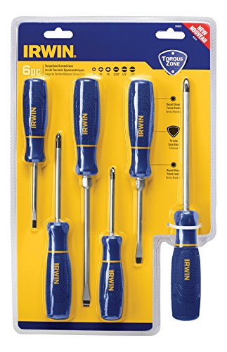 IRWIN TorqueZone Screwdriver Set, 6 Piece - 1948800