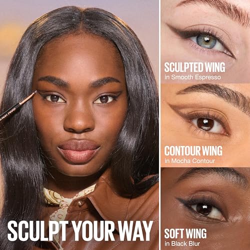 Image of MAYBELLINE Sculpting Stix 2-in-1 Eyeliner, Dual Ended Black Eye Liner With Up to 24HR Wear, Smudge and Sweat-Resistant Eye Makeup Formula, Black Blur, 1 Count