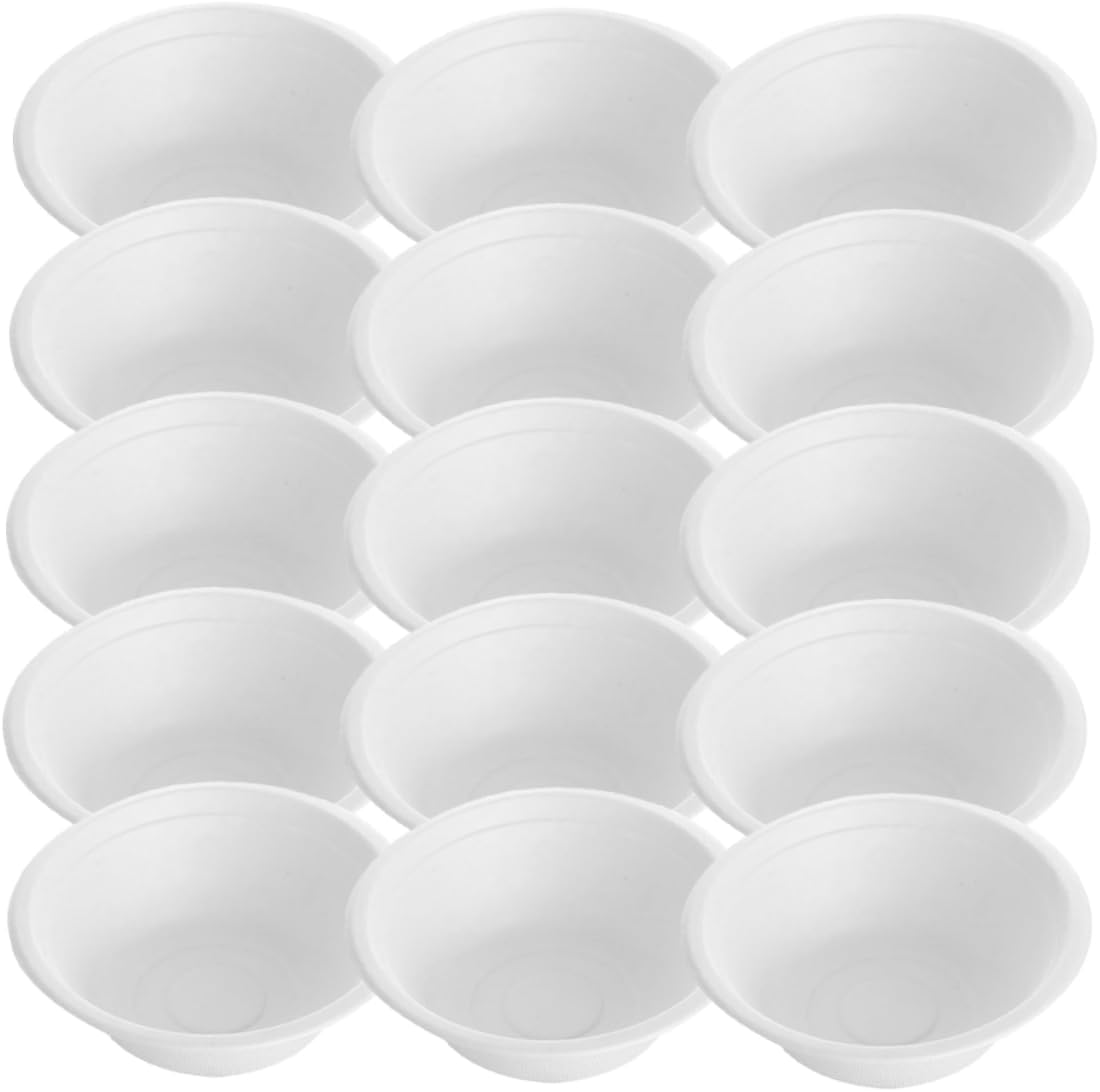 PartyKindom 100pcs Serving Bowls Bowl Noodles Food Packaging Snack Containers Camping Supplies Dishwasher Safe