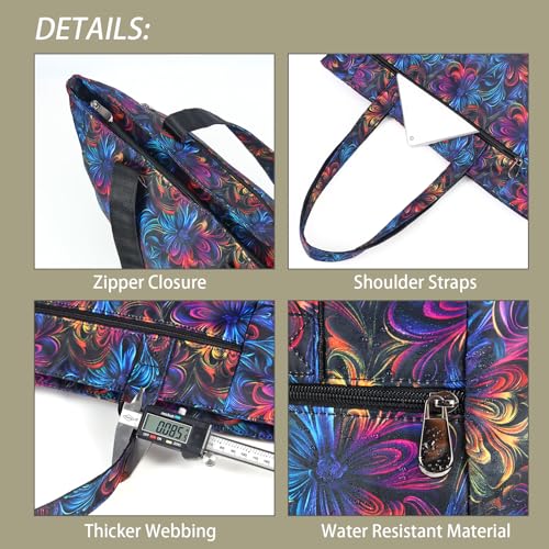 Image of CLOUDMUSIC Shoulder Tote Bag For Nurses Teachers Work Gym Travel Beach Women With Large Capacity Waterproof