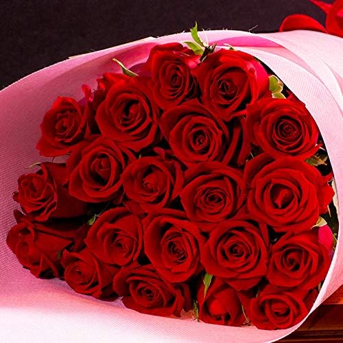 Amazon 全５色から選べるバラの花束本 バラギフト専門店マミーローズの豪華なバラの花束 生花 赤 バレンタイン 花束 オンライン通販