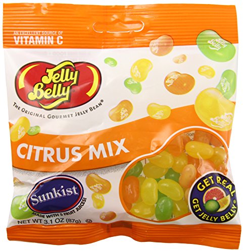 Sunkist Citrus Mix Jelly Beans - 3.1 Oz Bag - 12 Count Case #TOP3