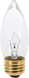 Satco S3732 120V Medium Base 40-Watt B10/B11 Light Bulb, Clear