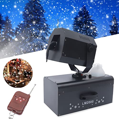 Snowflake Machine 2000W Remote Snow Maker Snowflake Maker Snow Maker Snow Blowing Machine for DJ Parties, Christmas, Holidays, Parties