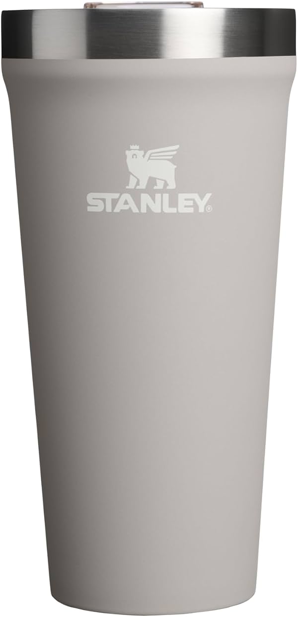 Vaso STANLEY Everyday de 20 oz | Tapa con boquilla para beber | Vaso para bebidas, café y cócteles | Copa de vino de acero inoxidable aislado | Libre de BPA | Ash Acero inoxidable