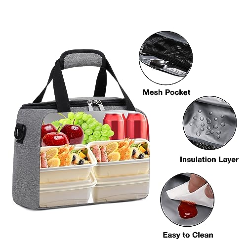 Kühltasche kleine Thermotasche Faltbare leichte Lunch-Tasche tragbare Isoliertasche Picknicktasche für Arbeit, Reise, Auto, Picknick, Strand – Bild 3