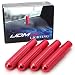 iJDMTOY 4pcs Red Aluminum Bolt-On Replace Door Lock Knobs Compatible With Mercedes CLA GLA Class (W117 C117 X156)
