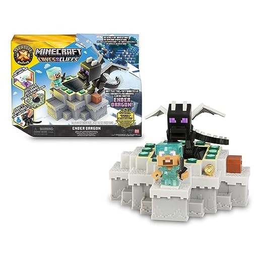 TREASURE X - Minecraft Ender Dragon, dragón y personaje del videojuego, Mine & Craft, 20 niveles de aventura, descubre el tesoro dorado TX, niños y niñas +4 años, Famosa (TRR58110)