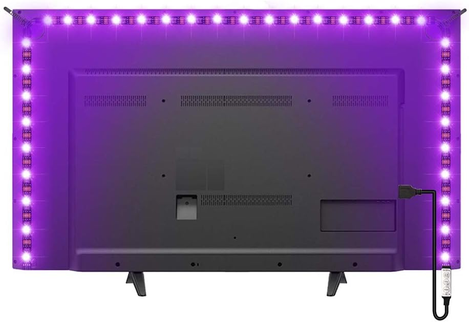 YOZATIA Led Strip Lights USB TV Light for 40-60 inch TV, 6.56ft Led Light Strip 16 Color RGB TV Backlight Kit with Remote
