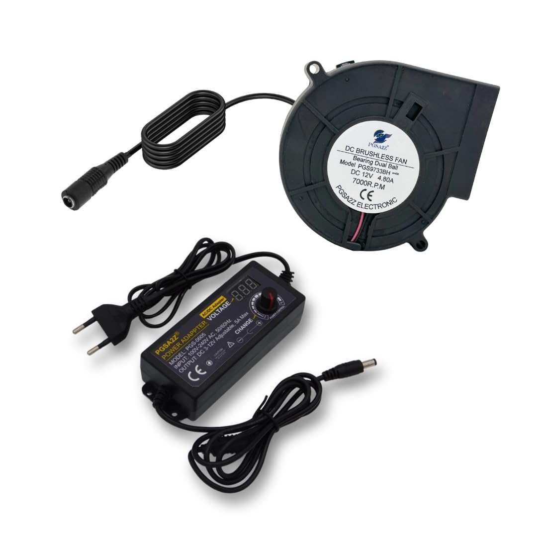PGSA2Z 97mm x 33mm High-Speed 7000rpm DC Brushless Blower Fan, 110V/220V AC Powered with Variable Speed Controller (B0DFLPPNFW) Amazon Price History, Amazon Price Tracker